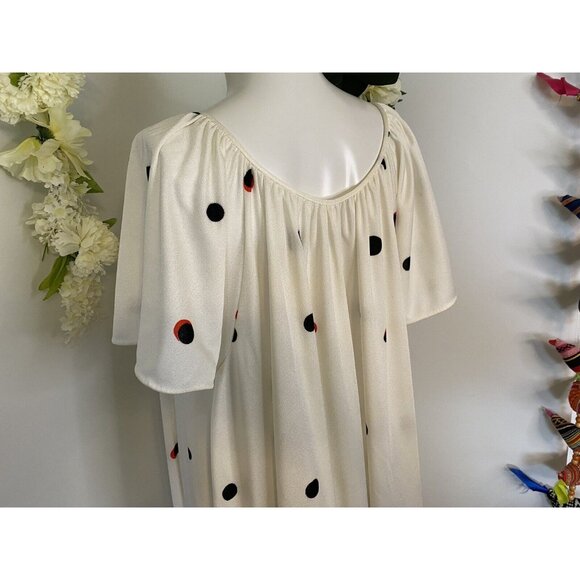 Sterling Sophisticates Vtg House Coat Dress MuMu Lounger Granny Robe Maxi Sz M - Picture 6 of 16